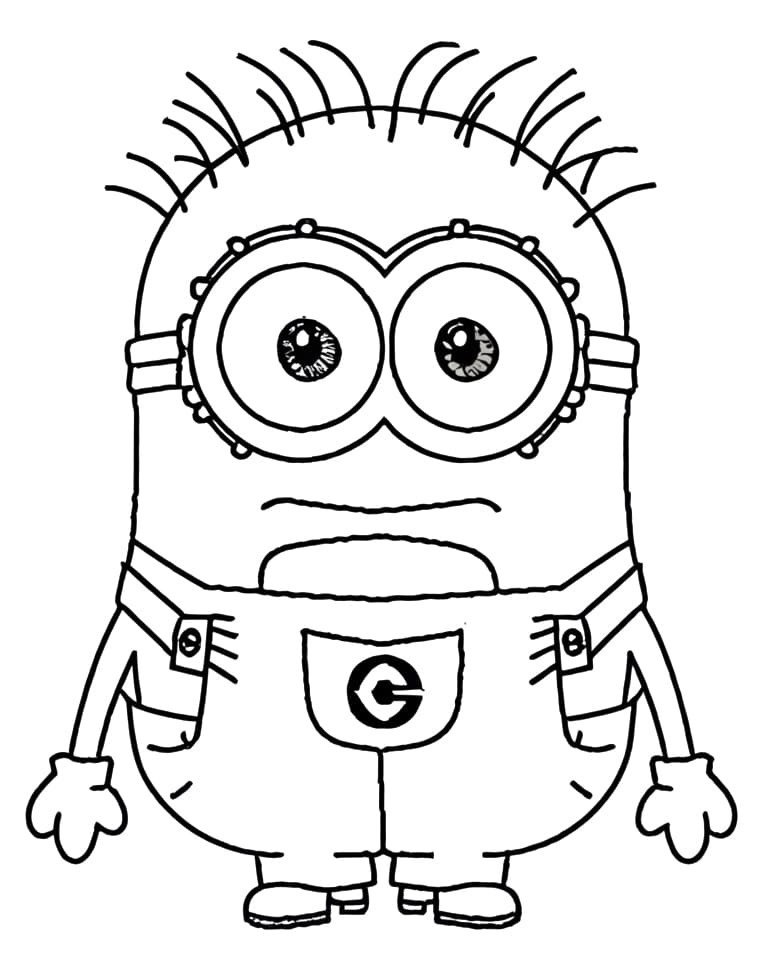 Desenho de Imagem do Minion para Colorir e Pintar