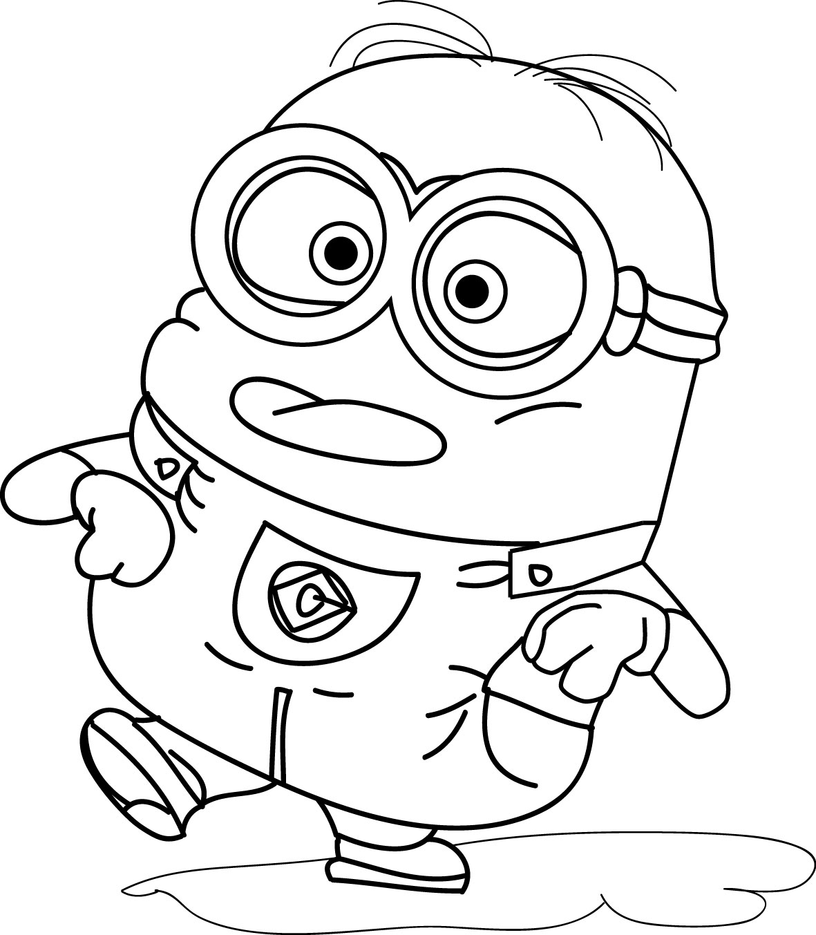 Desenho de Minion Fofinho Brincando para Imprimir Grátis e Pintar