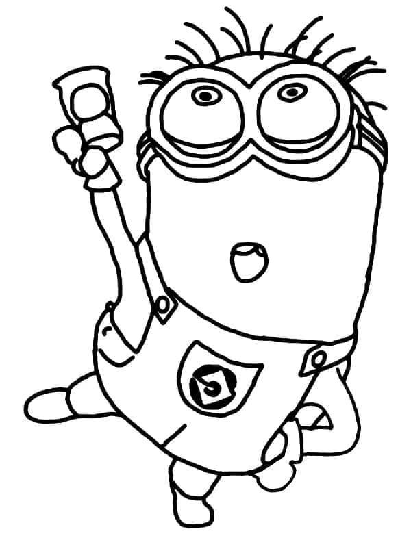 Desenho de Minion Jerry para Colorir e Pintar