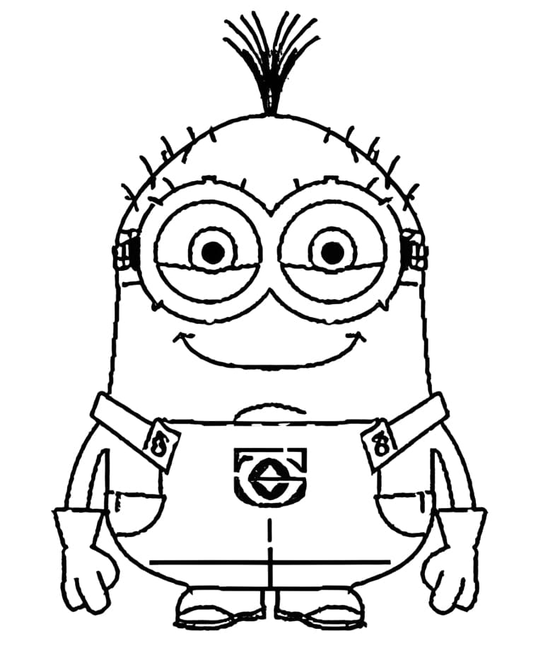 Desenho de Minion Muito Engraçado para Colorir e Pintar