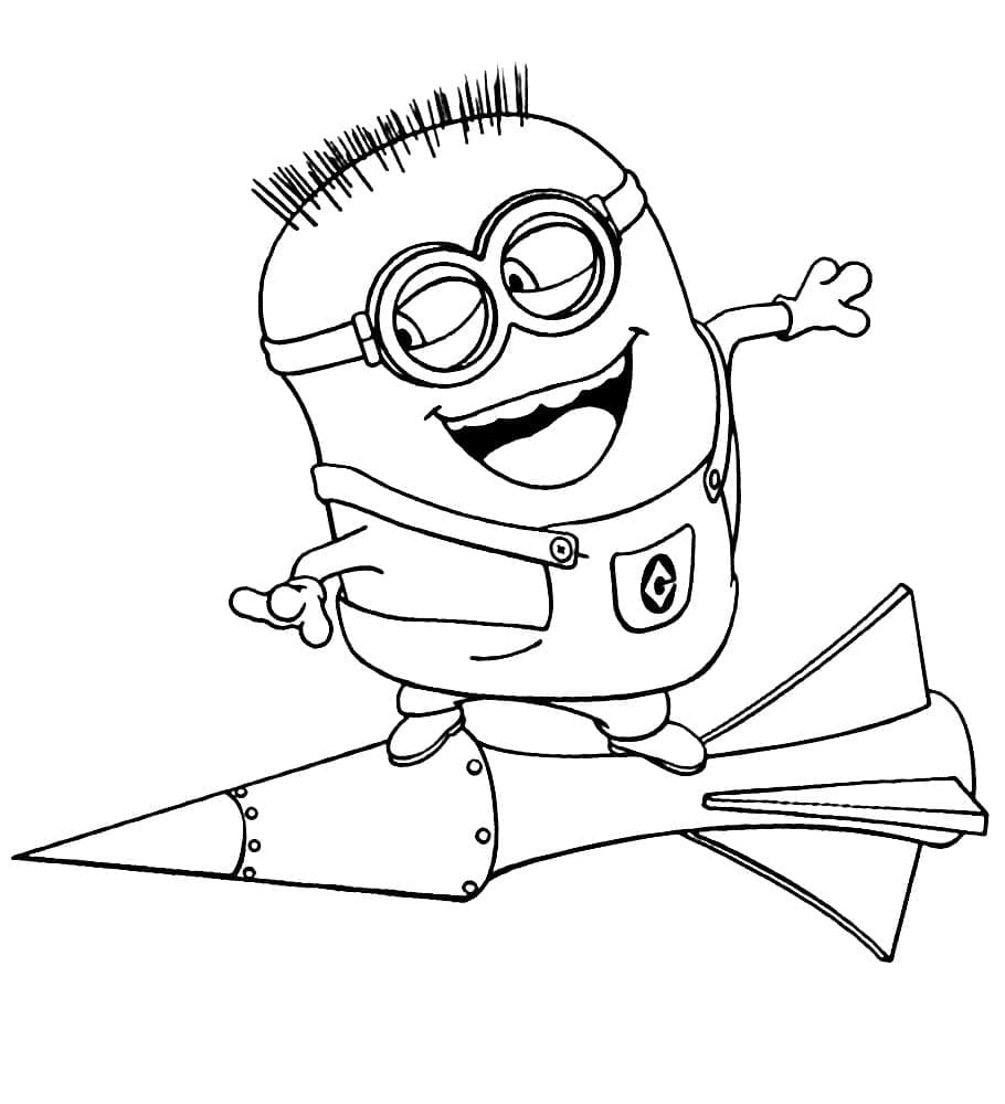 Desenho de Minion para Crianças para Colorir e Pintar