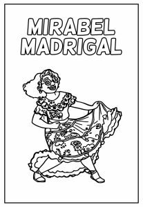 Desenho de Mirabel Madrigal Sê Divertindo Dançando para Colorir 207×300