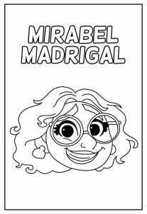 Desenho do Rosto de Mirabel Madrigal para Colorir 207×300