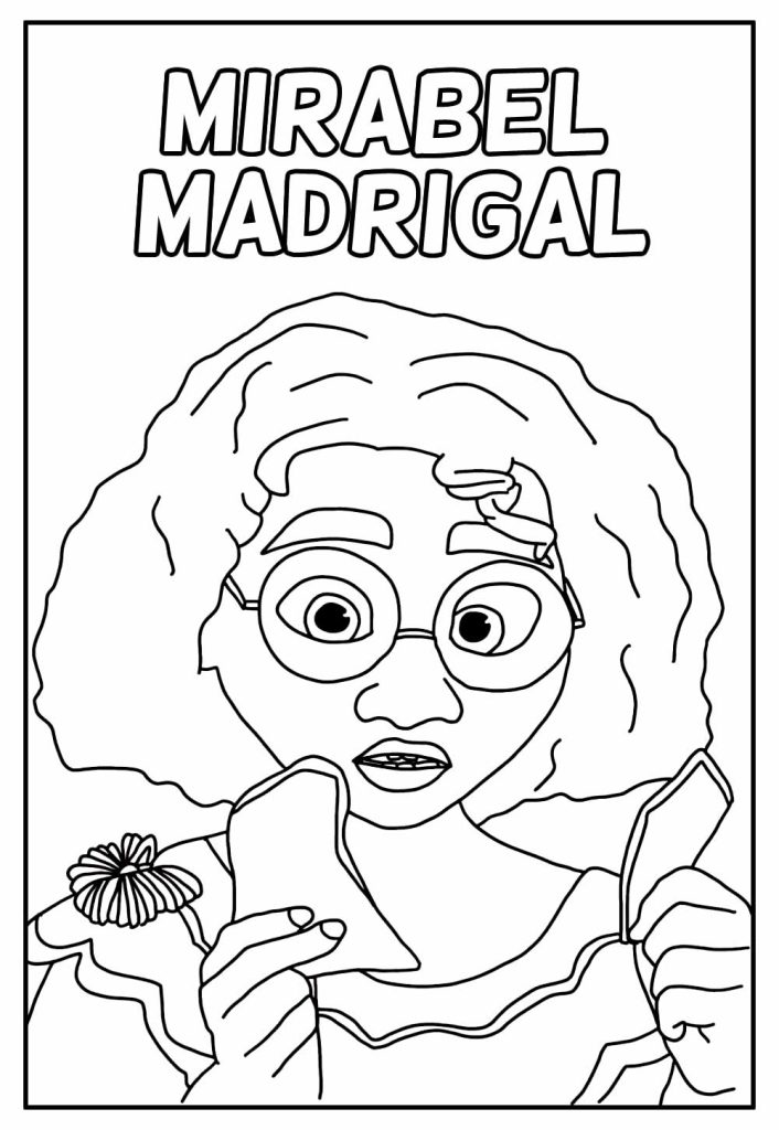 Desenho para Pintar de Mirabel Madrigal Gratuitamente em Pdf 706×1024