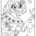 Desenho Pdf da Mirabel Madrigal com Lindas Borboletas para Colorir 150×150