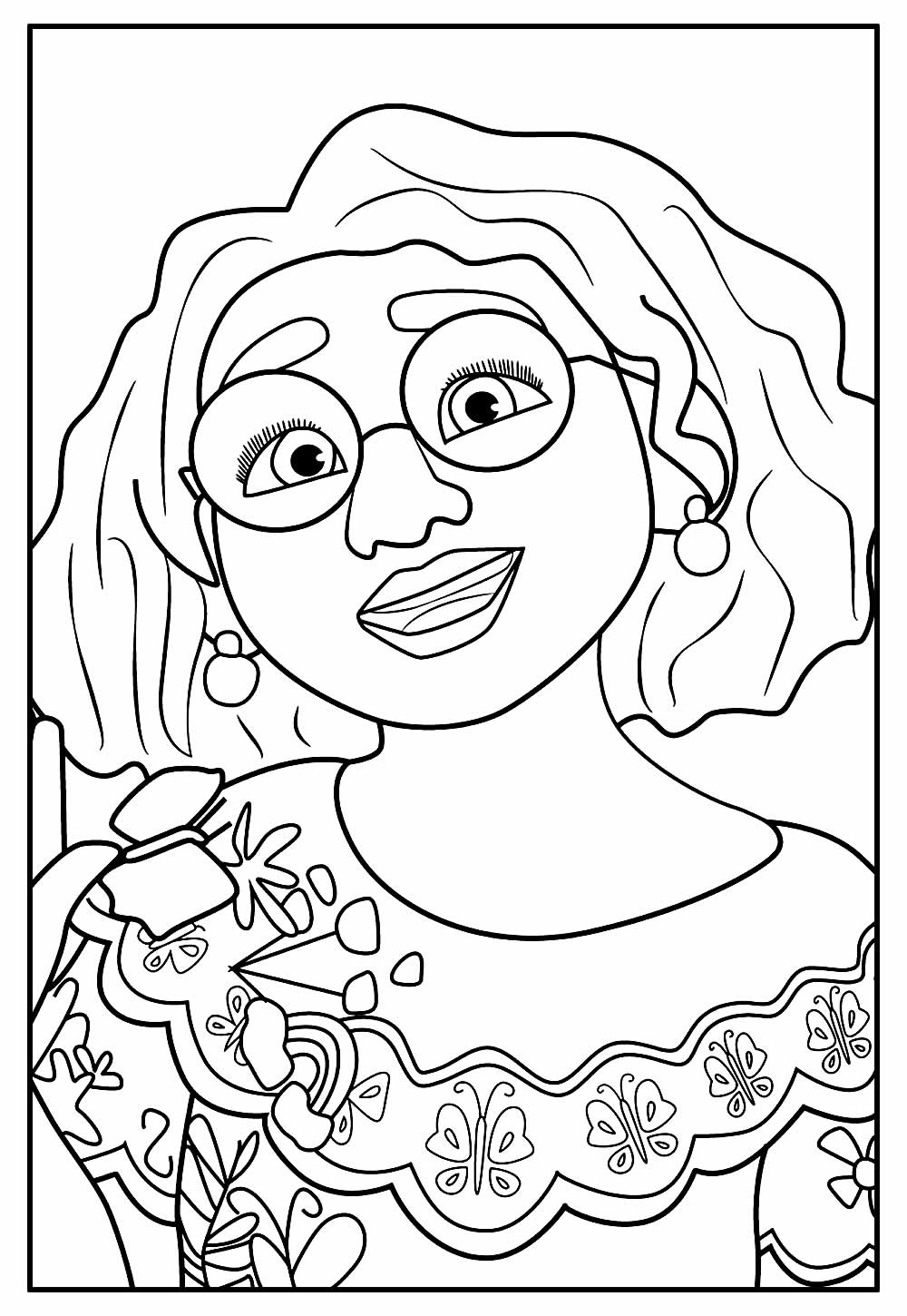 Desenhos Imprimivel da Mirabel Madrigal para Colorir e Pintar
