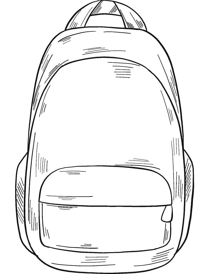 Desenho de Mochila para Pintar Tinta Guache