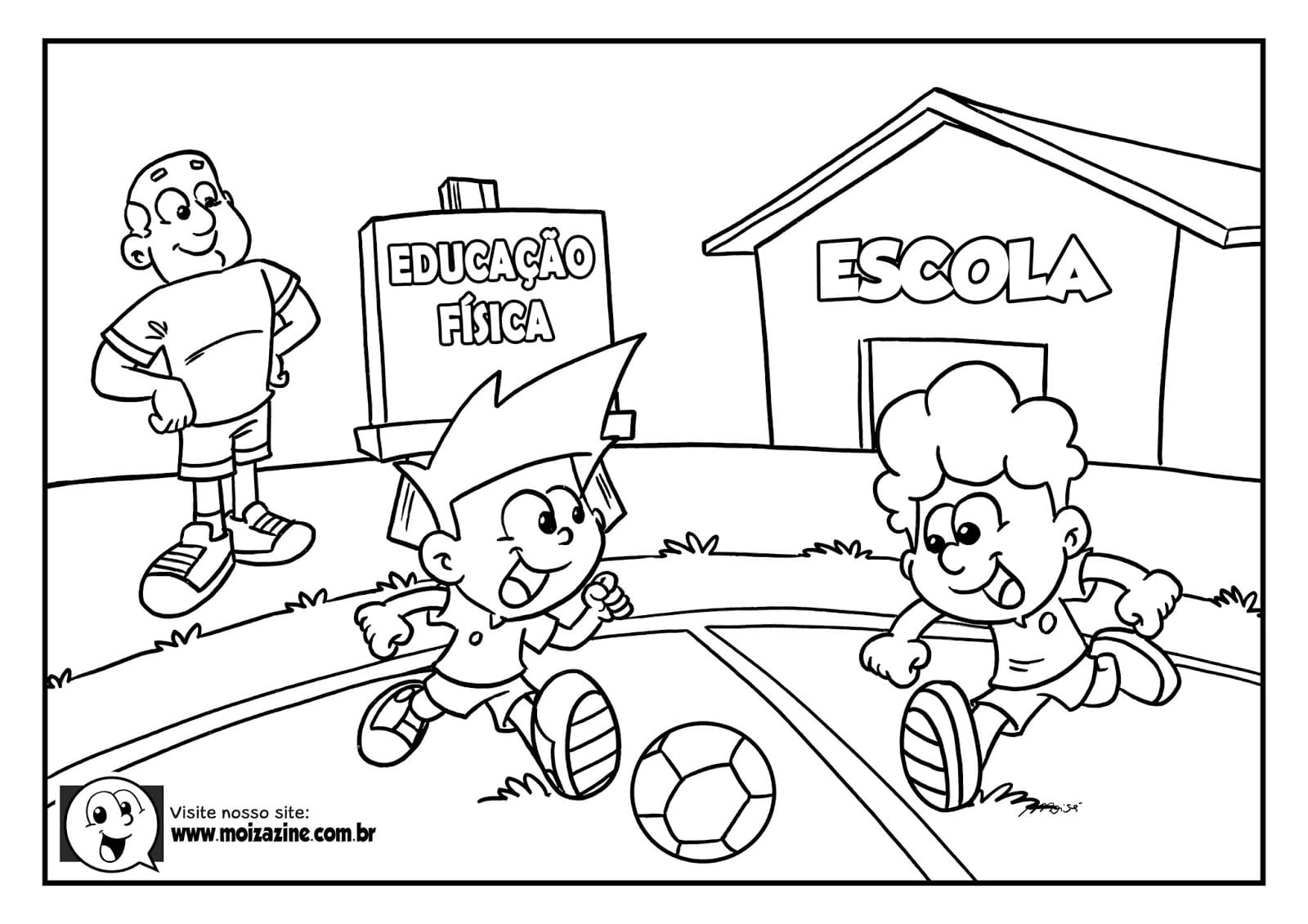 Desenho de Moizazine para Colorir com Lápis de Cor e Pintar