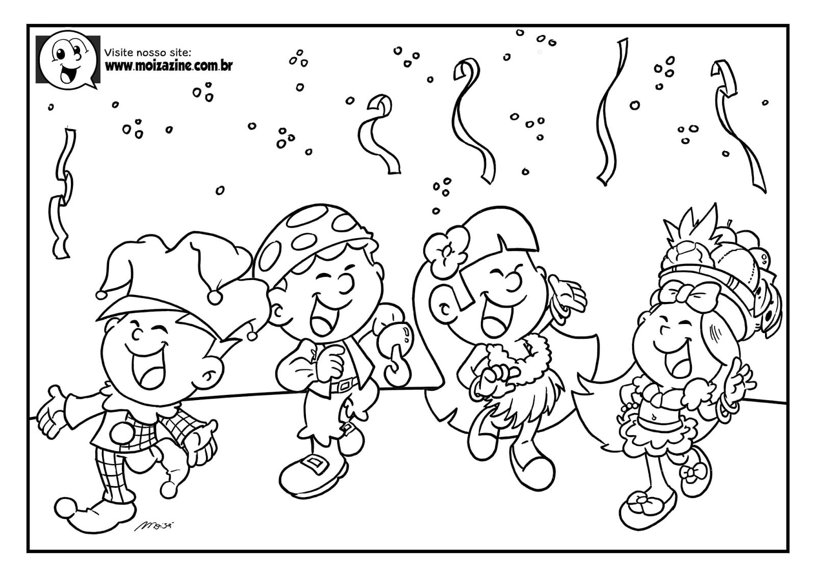 Desenho de Moizazine para Colorir Download e Pintar