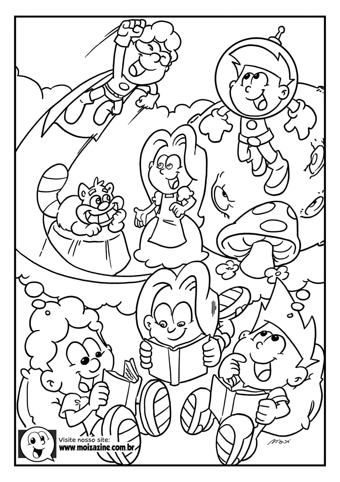 Desenho de Moizazine para Colorir e Imprimir e Pintar