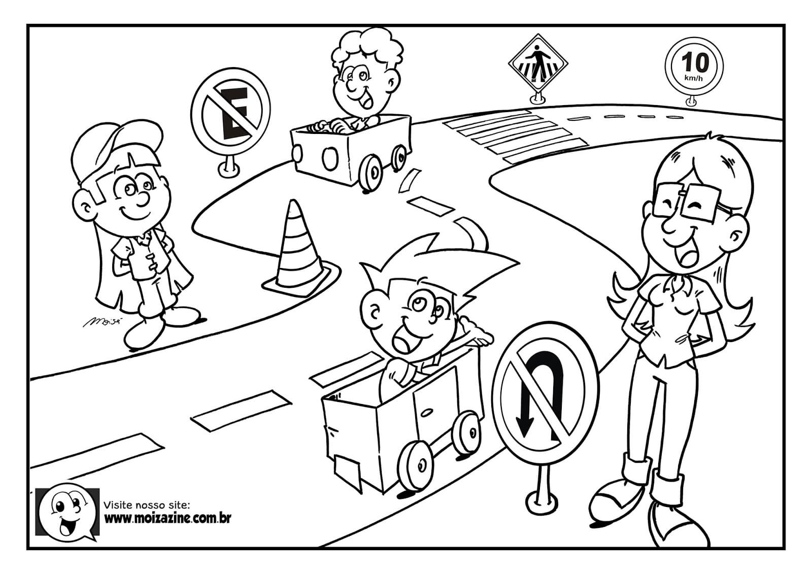 Desenho de Moizazine para Colorir e Pintar Pdf