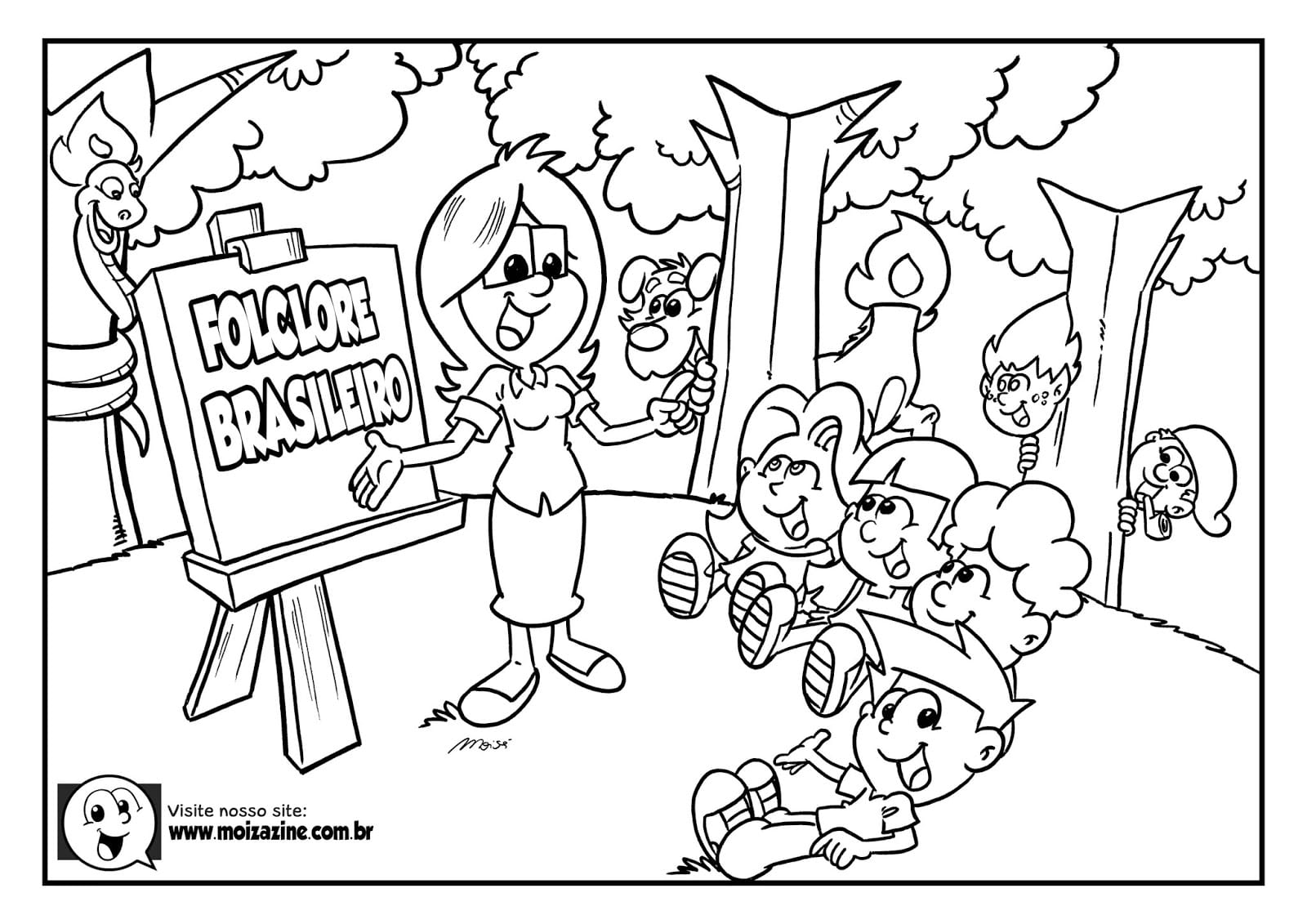 Desenho de Moizazine para Colorir Grátis Download e Pintar