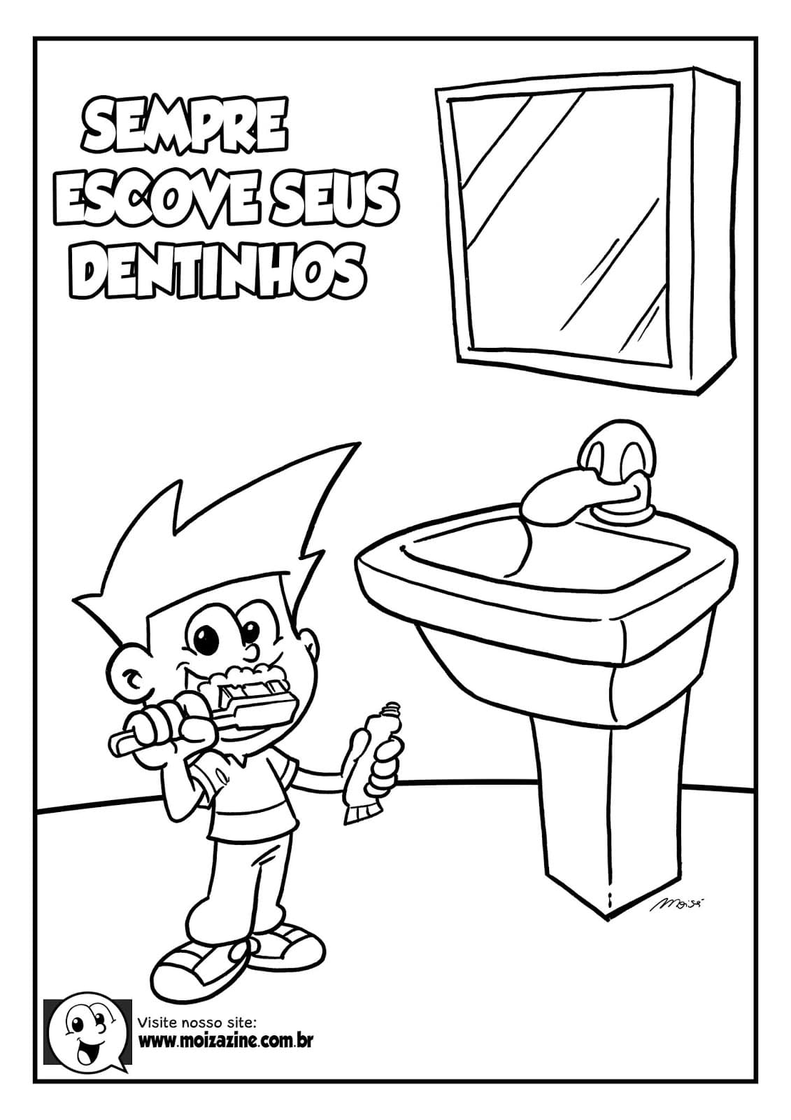Desenho de Moizazine para Colorir Imprimivel Download e Pintar