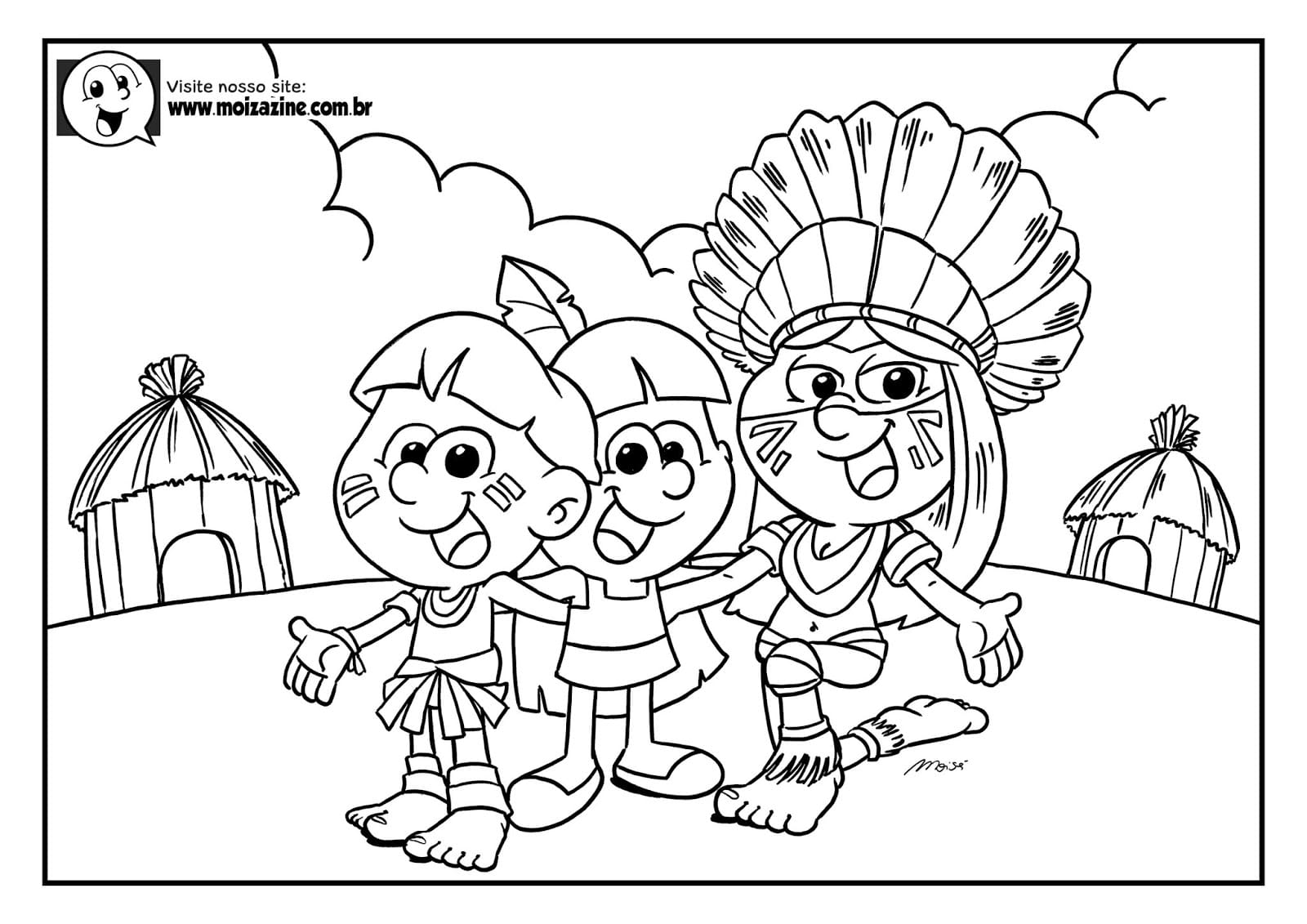 Desenho de Moizazine para Colorir Imprimivel e Pintar