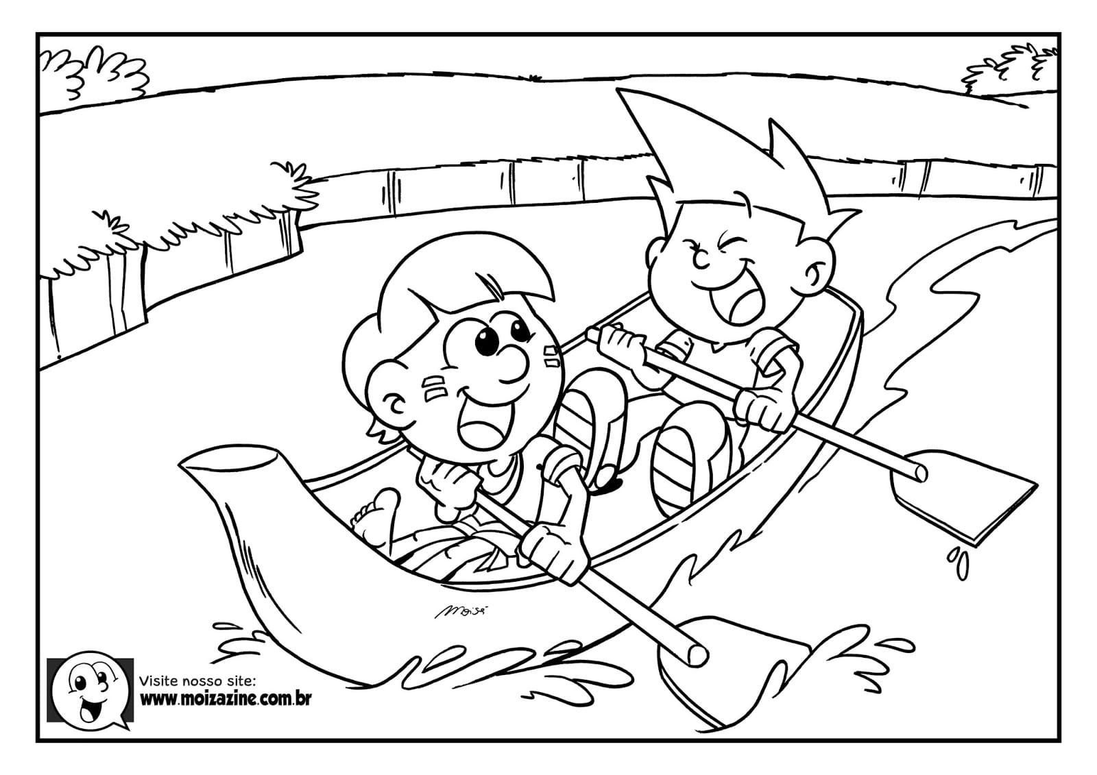 Desenho de Moizazine para Colorir Online Pdf e Pintar