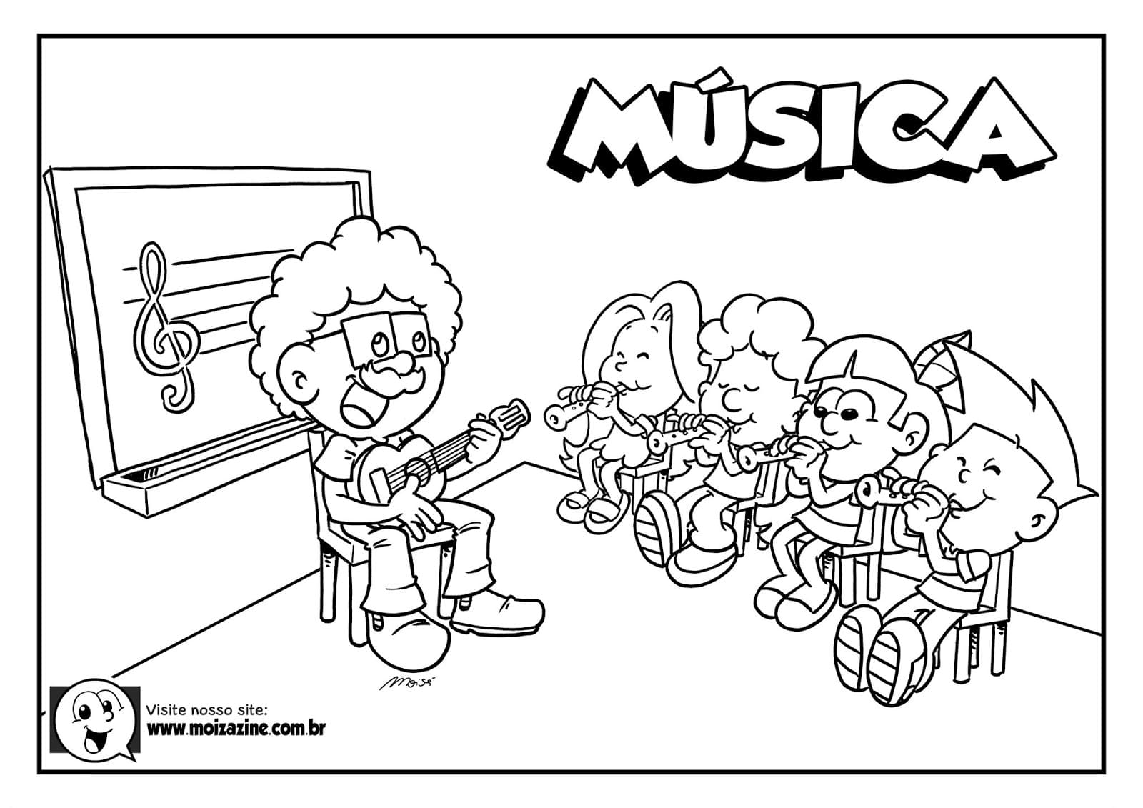 Desenho de Moizazine para Colorir Pdf Download e Pintar