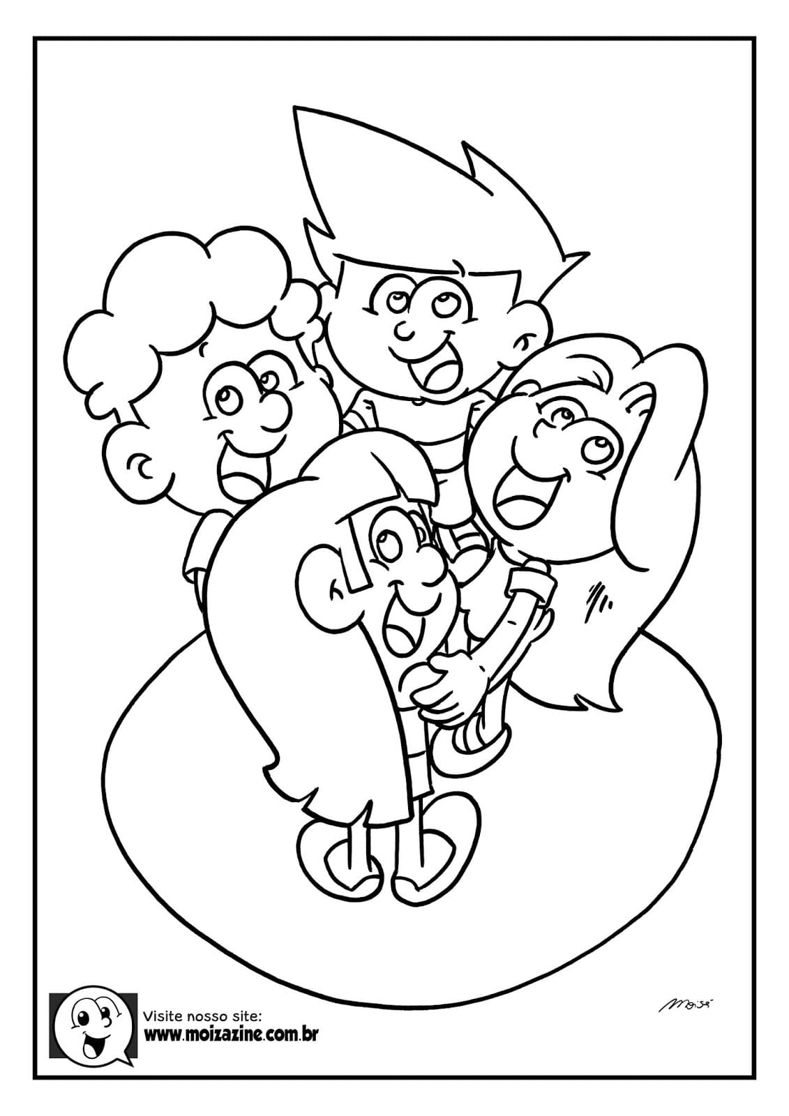 Desenho de Moizazine para Colorir Pdf e Pintar