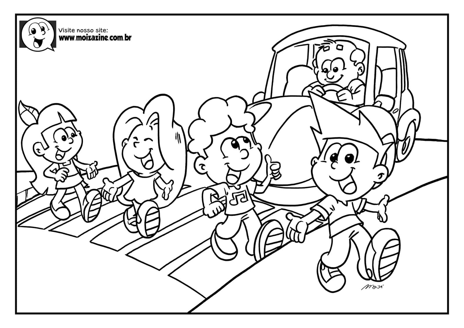 Desenho de Moizazine para Imprimir Download Pdf e Pintar