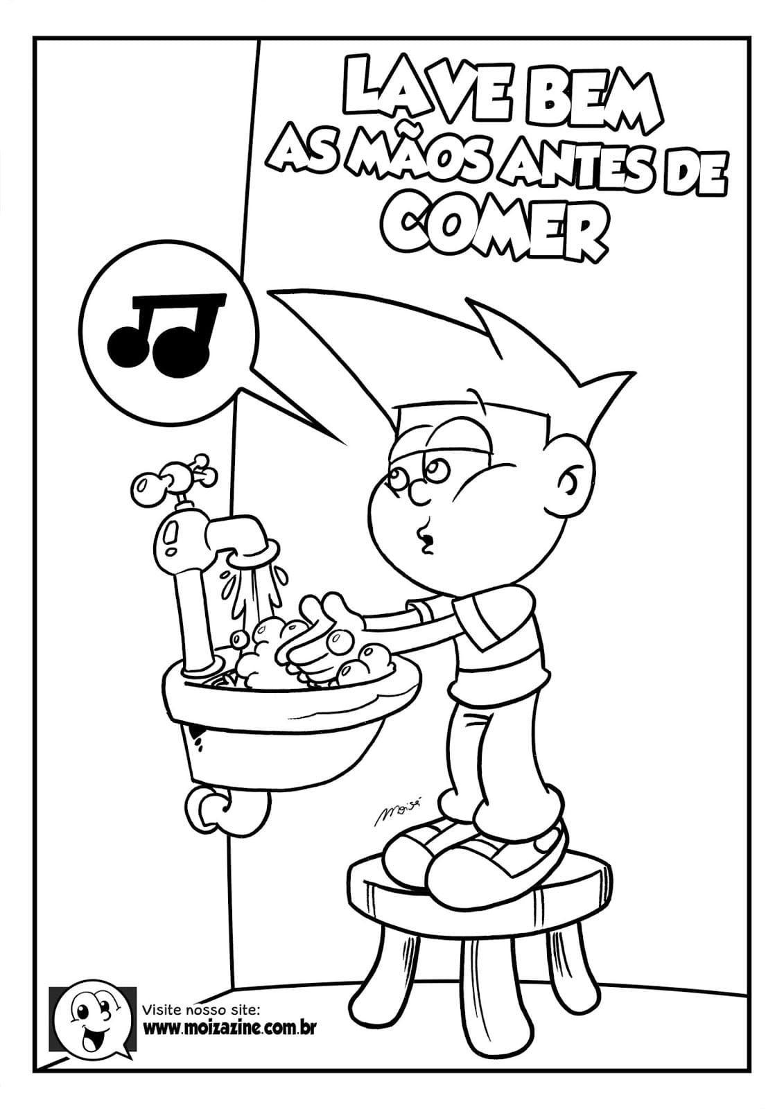 Desenho de Moizazine para Imprimir e Baixar e Pintar