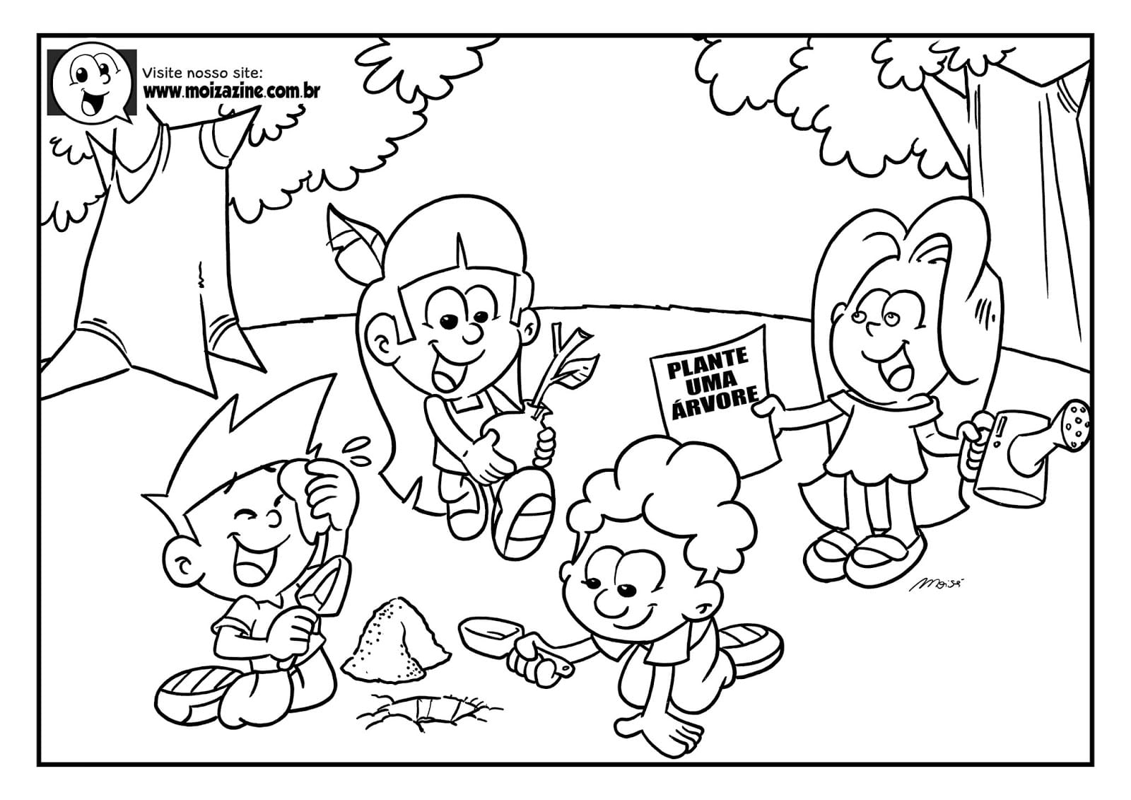 Desenho de Moizazine para Imprimir e Colorir Pdf e Pintar