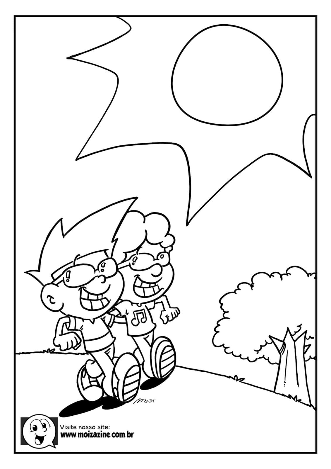 Desenho de Moizazine para Imprimir em Pdf e Pintar