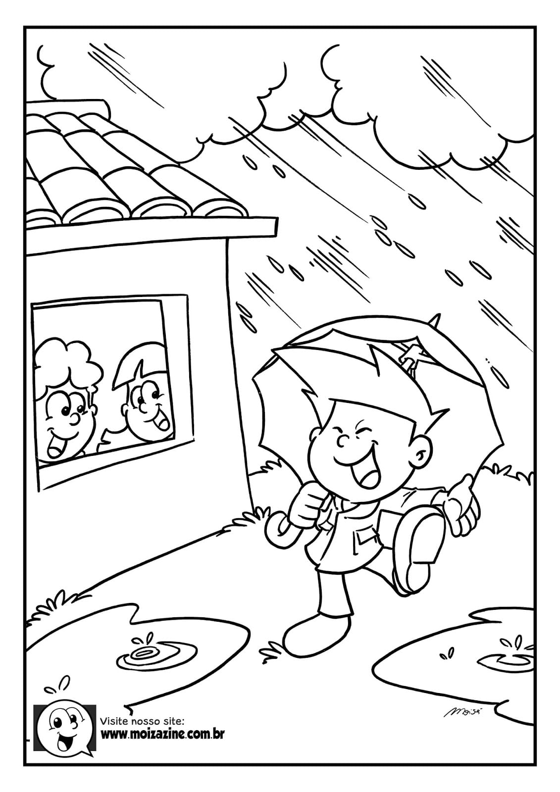 Desenho de Moizazine para Imprimir Grátis e Pintar