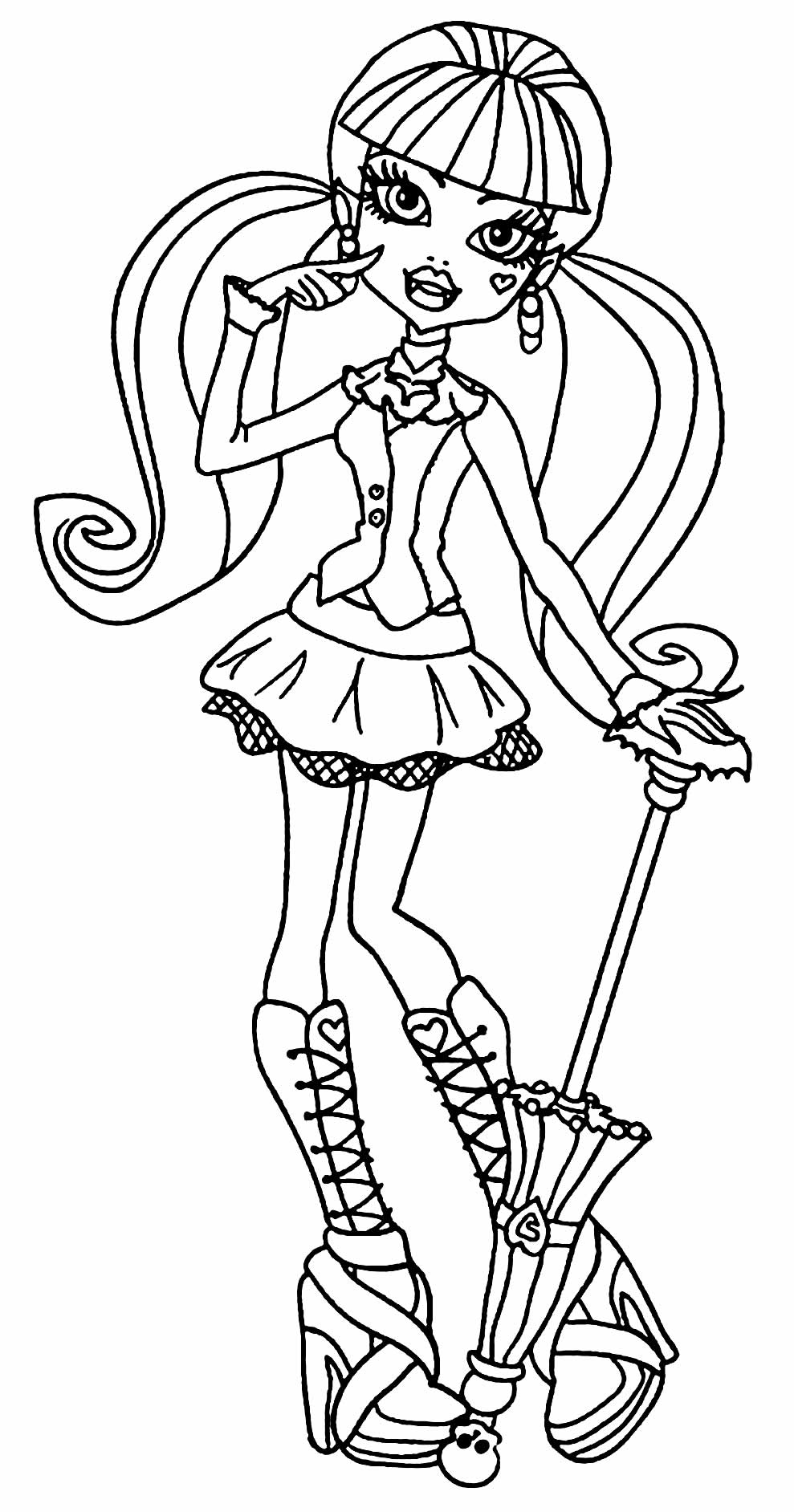 Desenho de Monster High Frankie Stein Detalhada para Colorir Pdf e Pintar
