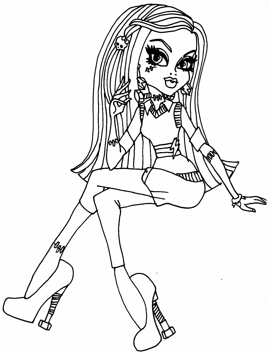 Desenho de Monster High Frankie Stein Imprimivel Download e Pintar