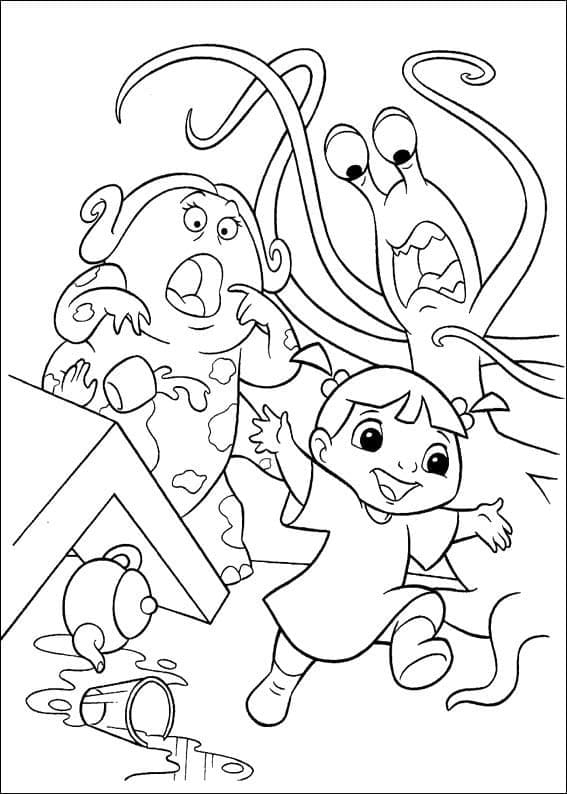 Desenho de Monstros Sã Infantil para Colorir e Pintar
