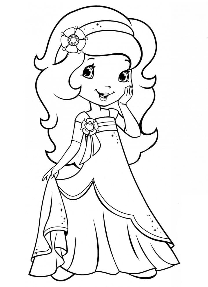 Desenho de Moranguinho Laranjinha para Colorir e Pintar