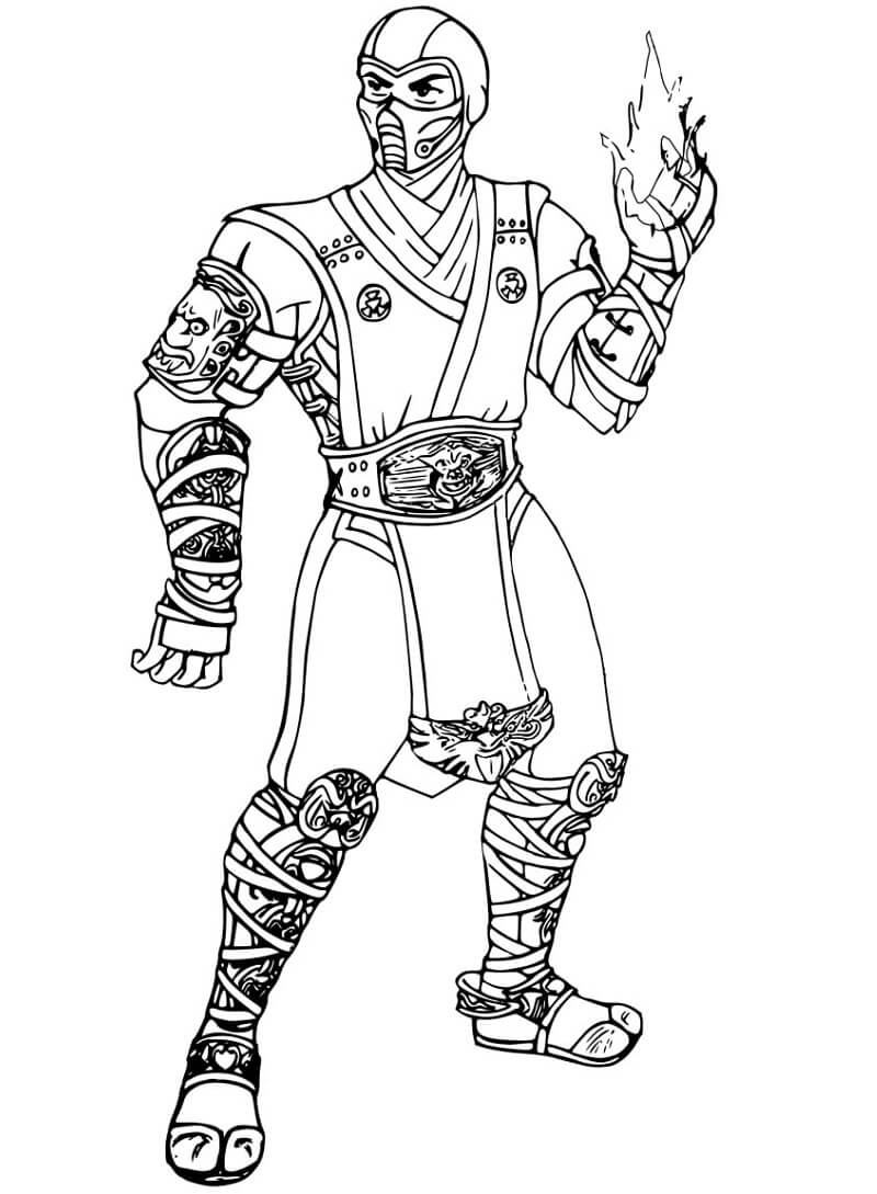 Desenho de Mortal Kombat para Colorir e Pintar