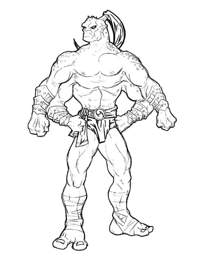 Desenho Goro Mortal Kombat para Colorir e Pintar