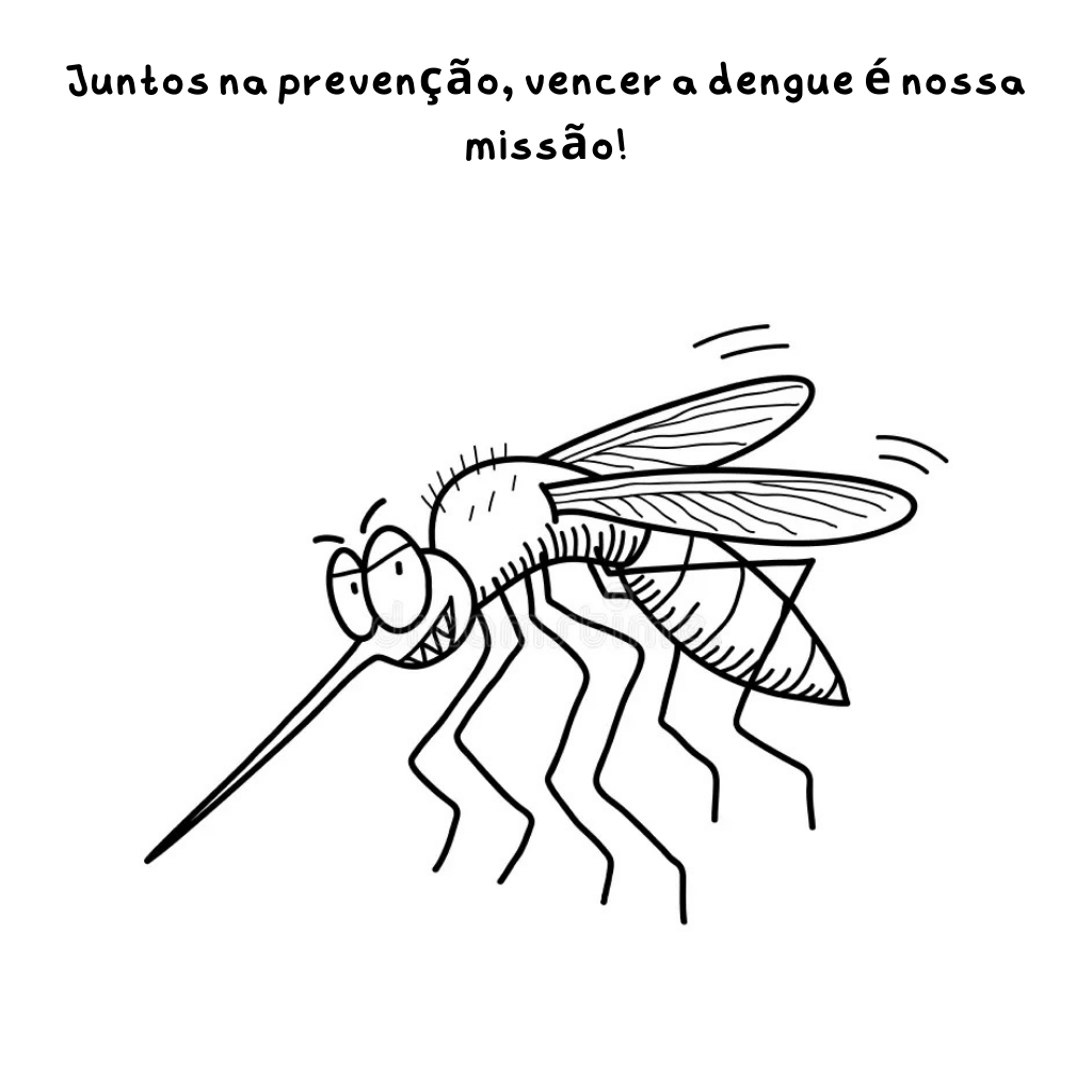 Baixar Desenho de Prevenção ao Mosquito Dengue para Pintar