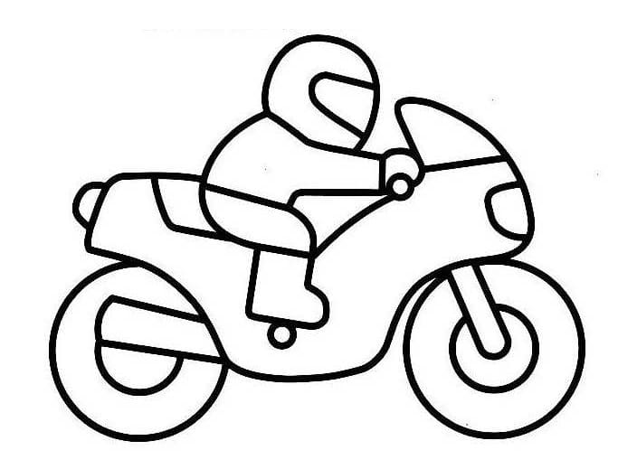 Desenho de Adorável Moto para Colorir e Pintar