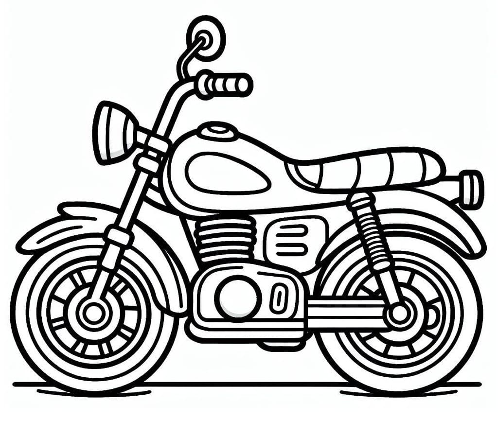 Desenho de Bela Moto para Colorir e Pintar