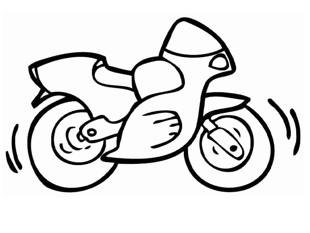 Desenho de Linda Moto para Colorir e Pintar