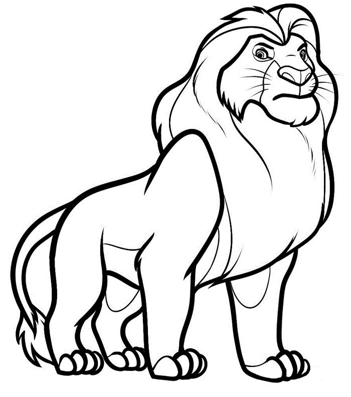 Mufasa para Colorir e Pintar