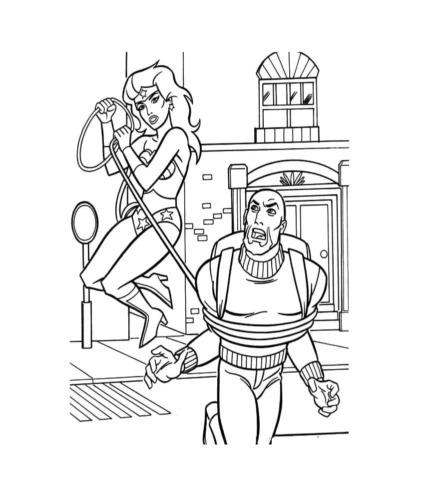 Desenho de Dc Mulher Maravilhá para Colorir e Pintar