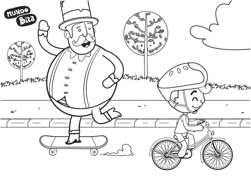 Desenho de Mundo Bita para Colorir Online e Pintar