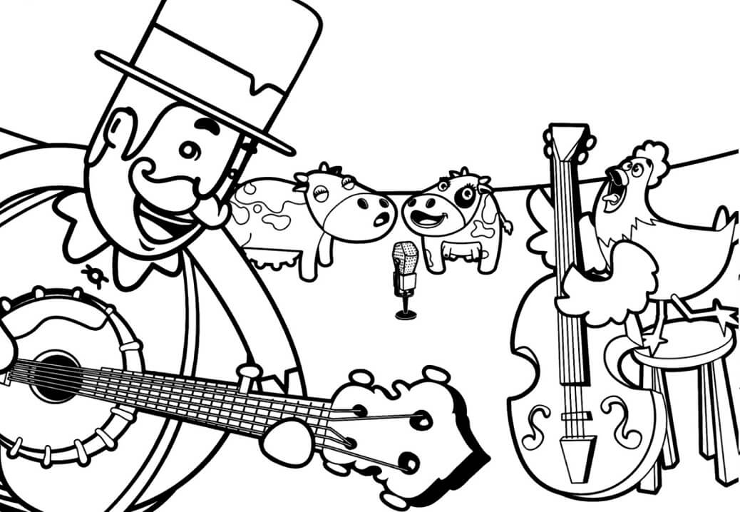 Desenho de Mundo Bita para Colorir Simples e Pintar