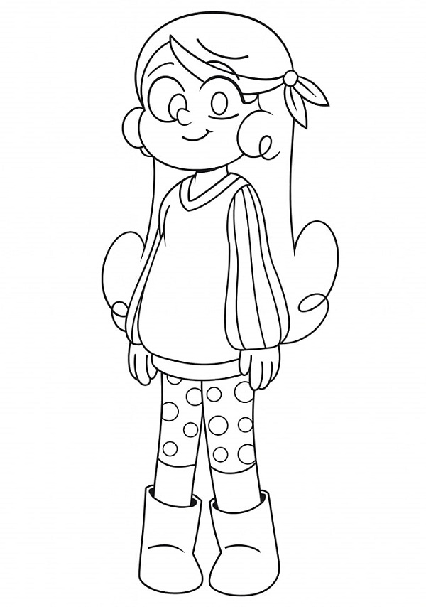 Desenho de Milly Mundo Torajo para Colorir