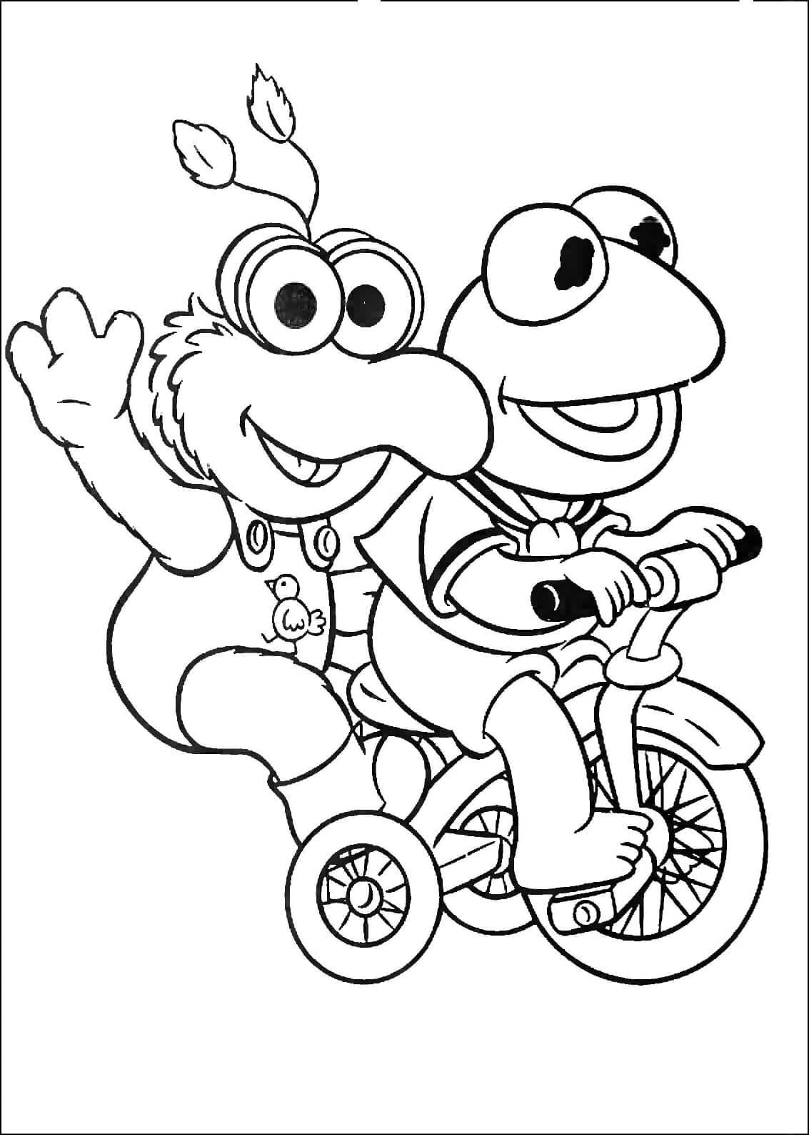 Desenho de Muppet Babies Atividades para Colorir e Pintar