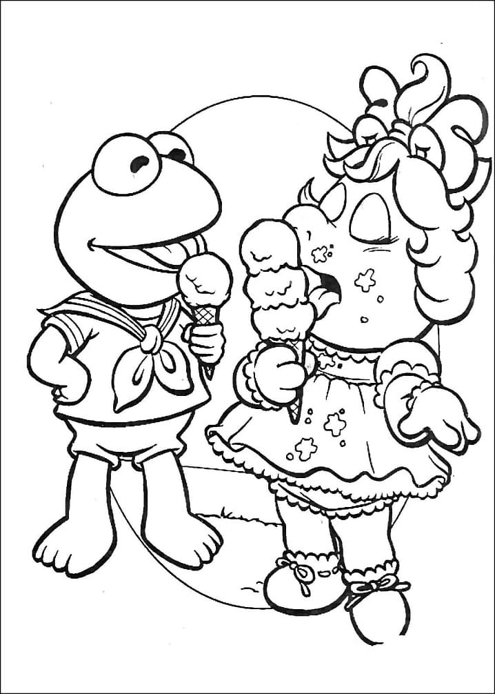 Desenho de Muppet Babies Imagens para Colorir e Pintar