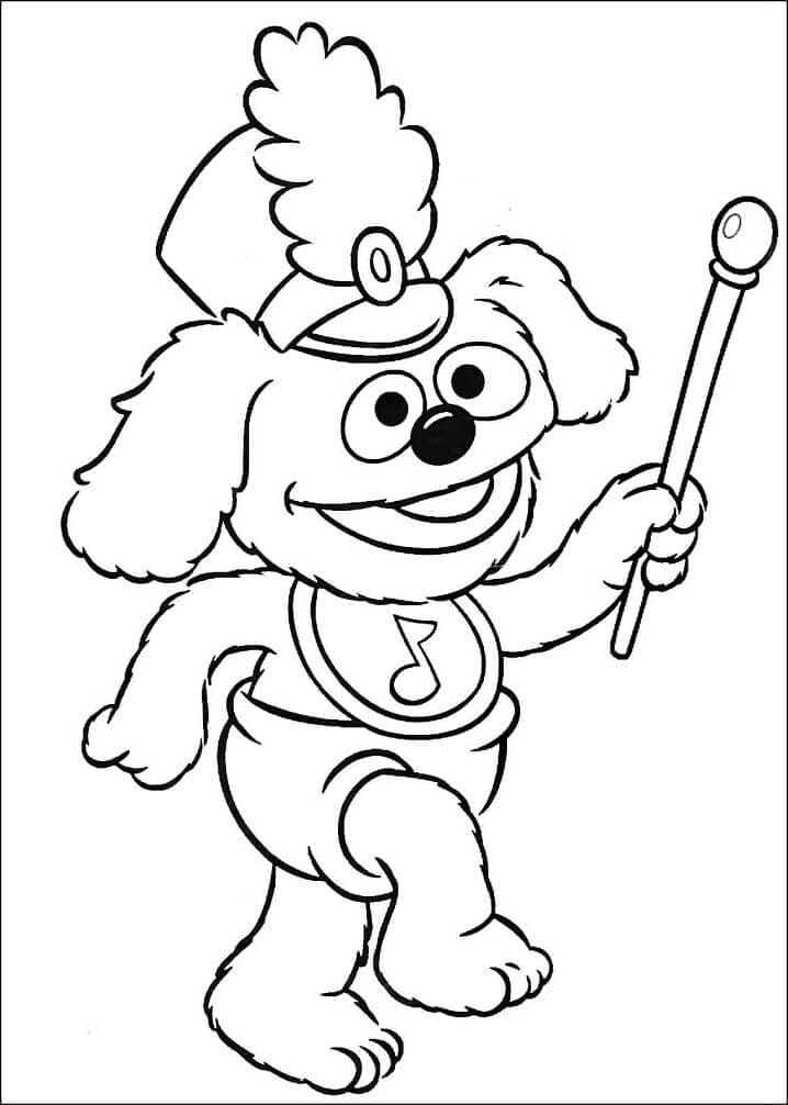 Desenho Muppet Babies Bebê Rowlf para Colorir e Pintar