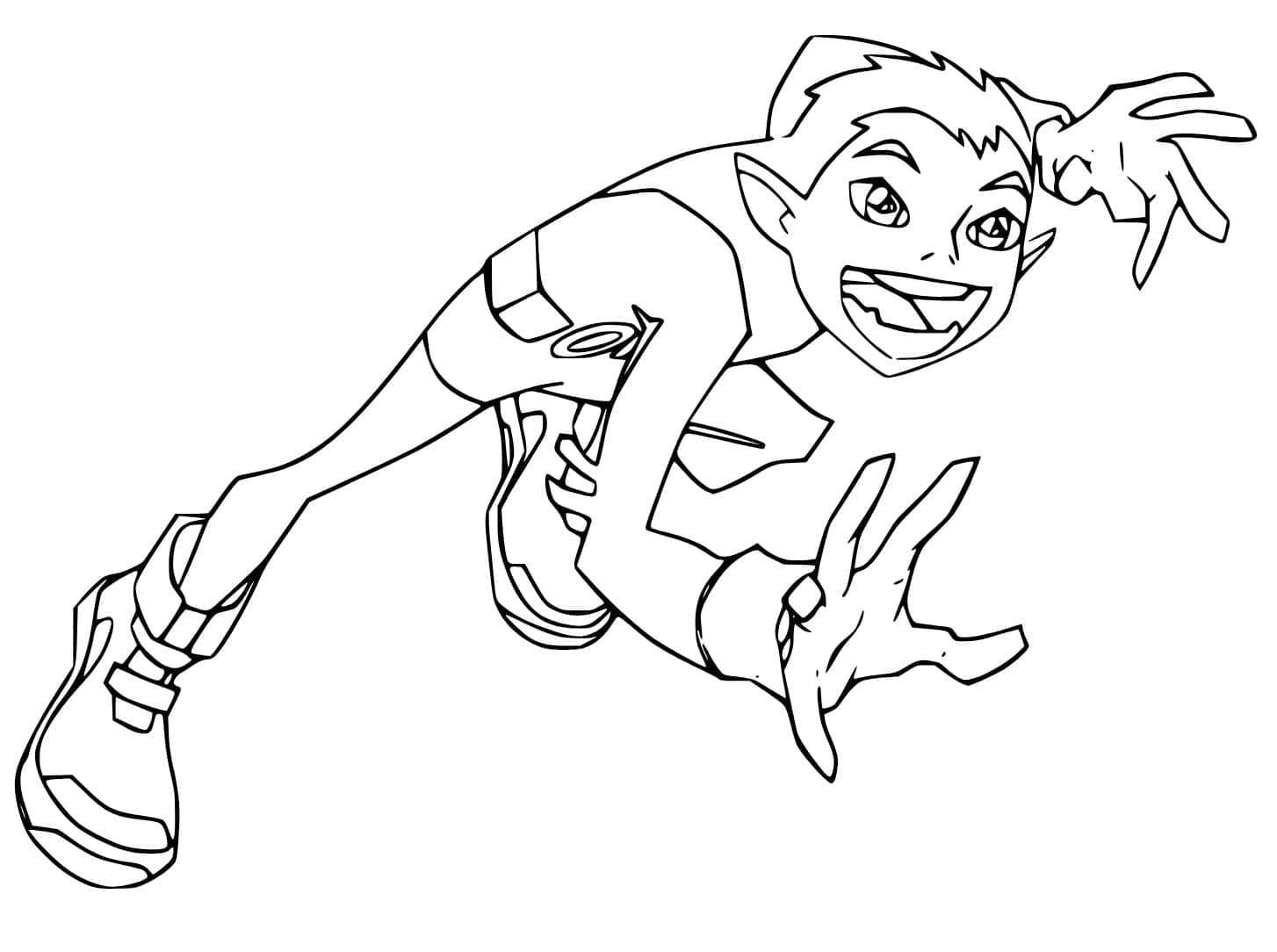 Desenho de Mutano de Jovens Titãs para Colorir e Pintar