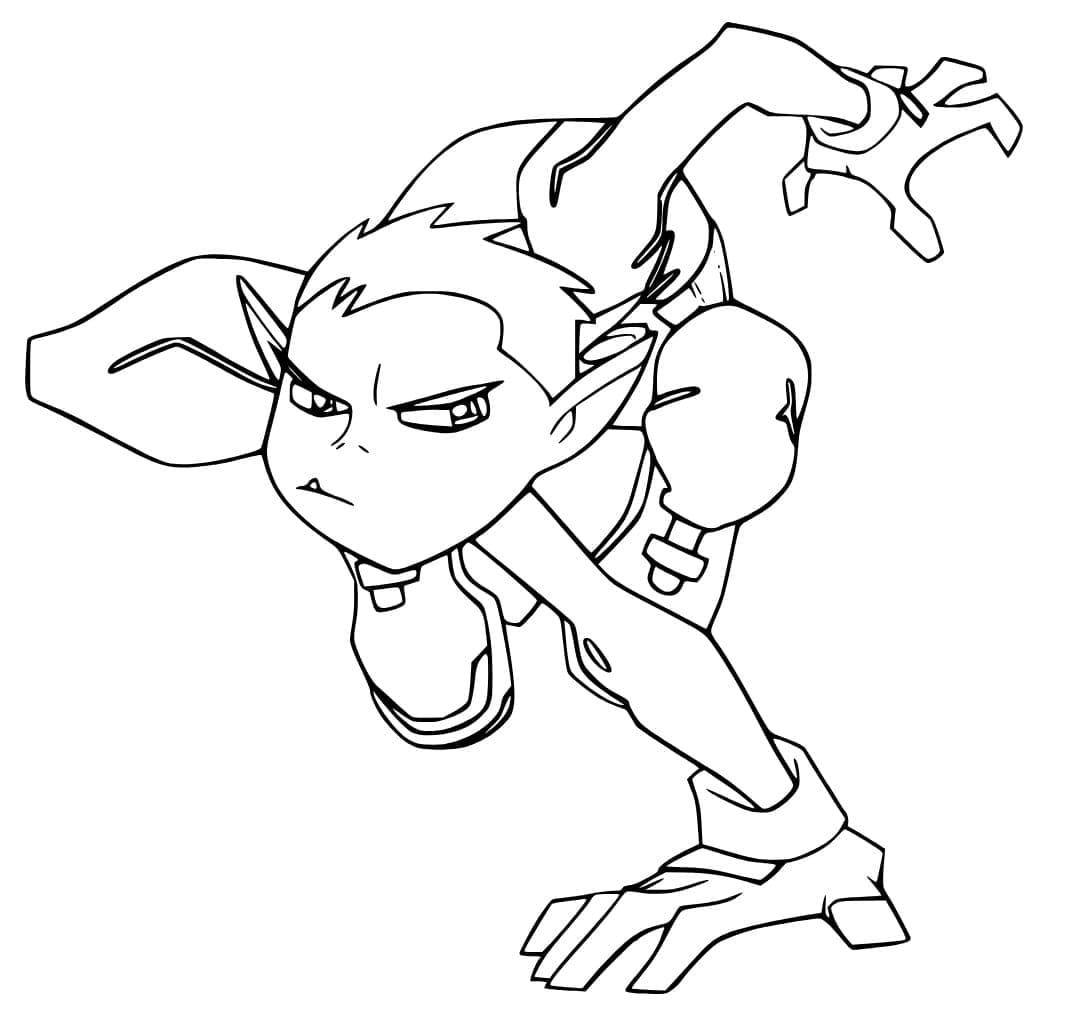 Desenho de Mutano de os Jovens Titãs para Colorir e Pintar