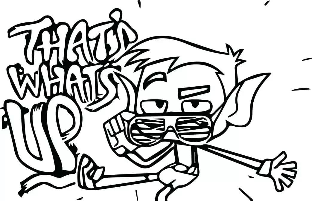 Desenho de Mutano Engraçado para Colorir e Pintar