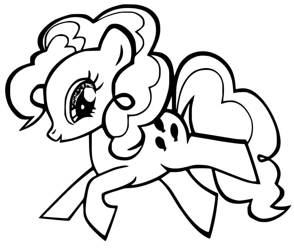 Desenho de a Linda Pinkie Pie para Colorir e Pintar