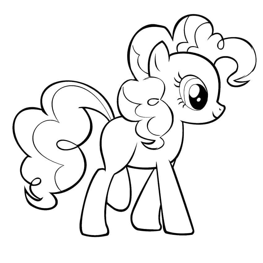 Desenho de Adorável Pinkie Pie para Colorir e Pintar