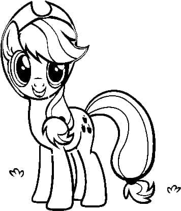 Desenho de Applejack de My Little Pony para Colorir e Pintar